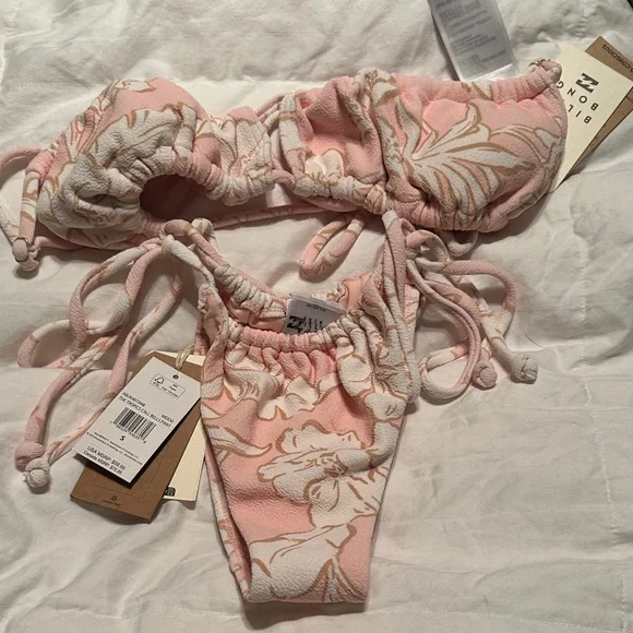 Billabong Light Pink Floral Bikini - Picture 4 of 6